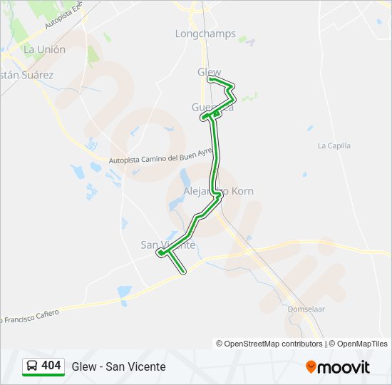 404 Colectivo Line Map