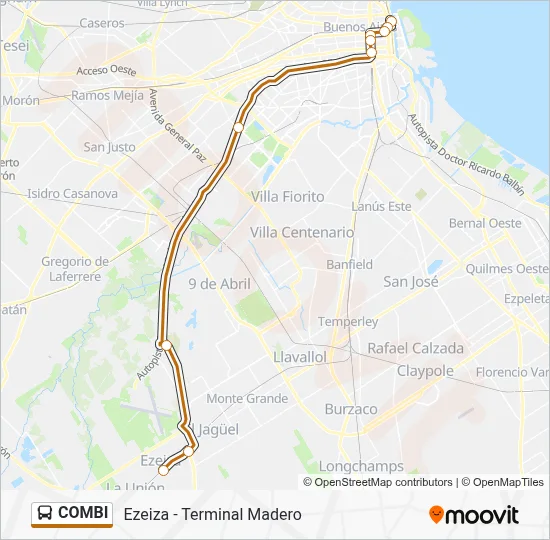 COMBI Colectivo Line Map