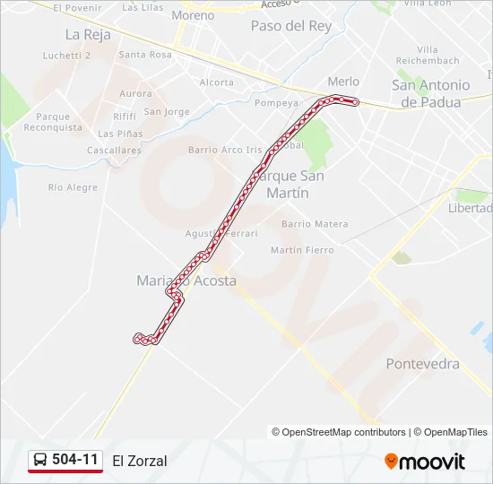 504-11 Colectivo Line Map