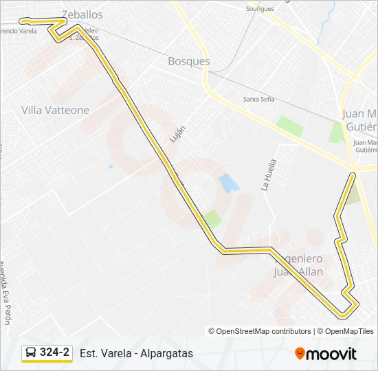 324-2 Colectivo Line Map