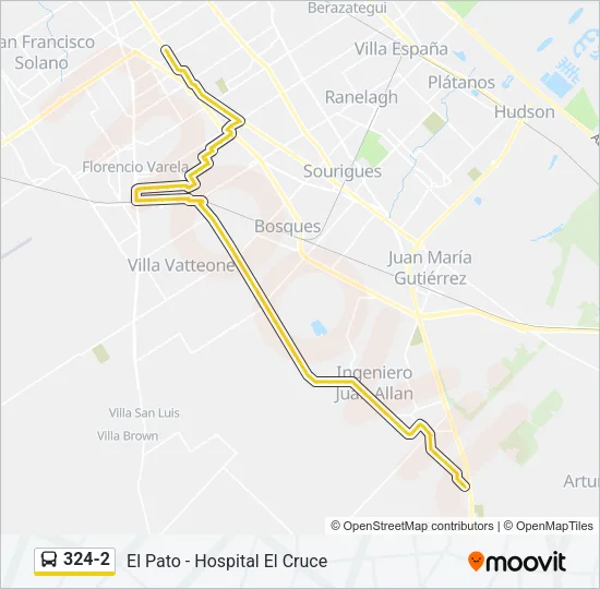 324-2 Colectivo Line Map