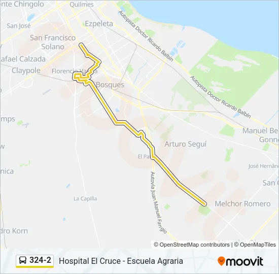 324-2 Colectivo Line Map