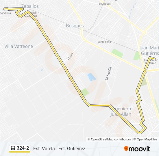 Mapa de 324-2 de Colectivo