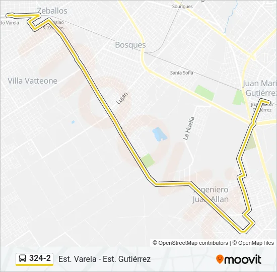 324-2 Colectivo Line Map