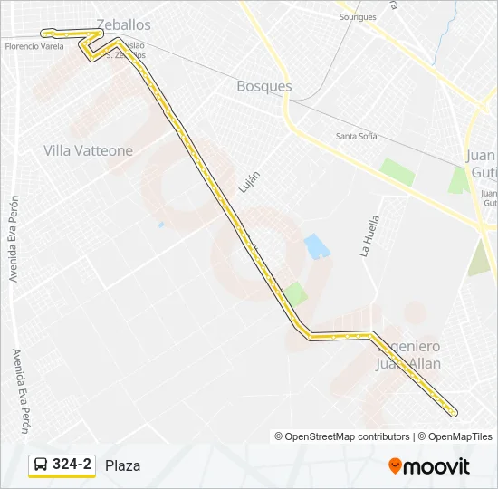 324-2 Colectivo Line Map
