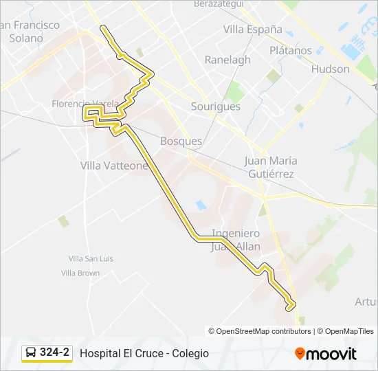 324-2 Colectivo Line Map