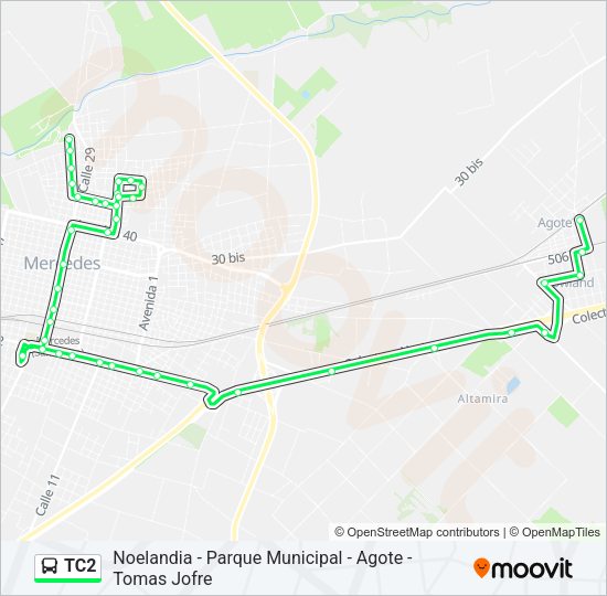 Mapa de TC2 de Colectivo