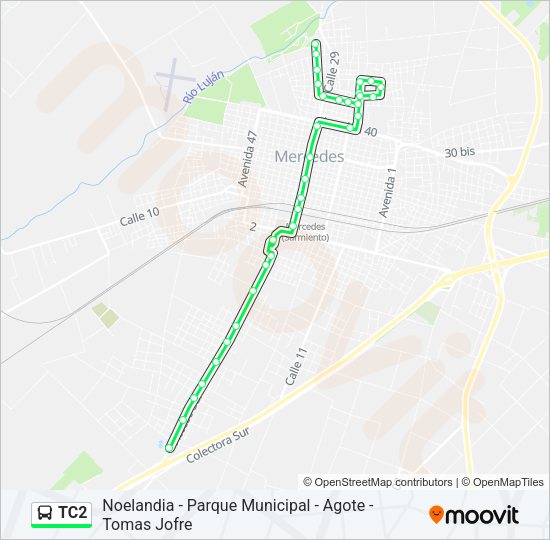 Mapa de TC2 de Colectivo