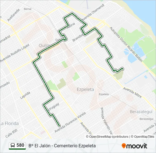 580 Colectivo Line Map