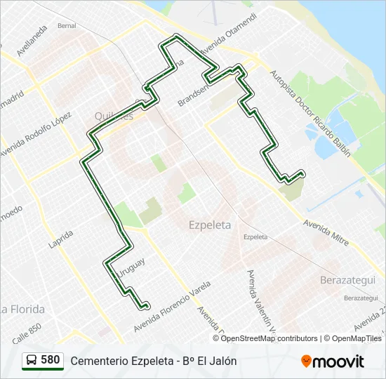 580 Colectivo Line Map