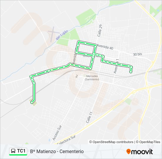 TC1 Colectivo Line Map