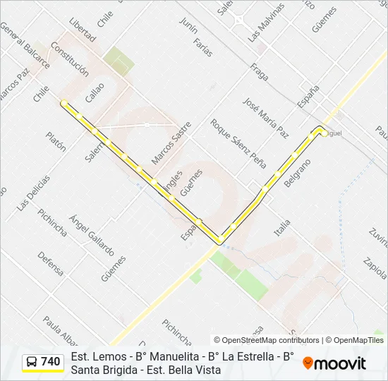 740 Colectivo Line Map