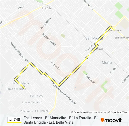 740 Colectivo Line Map
