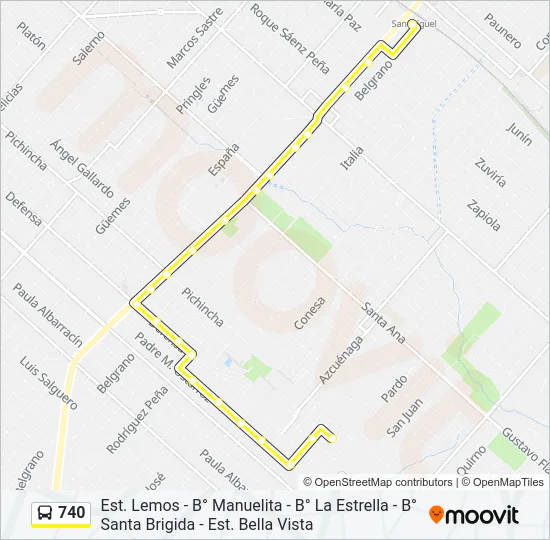 740 Colectivo Line Map