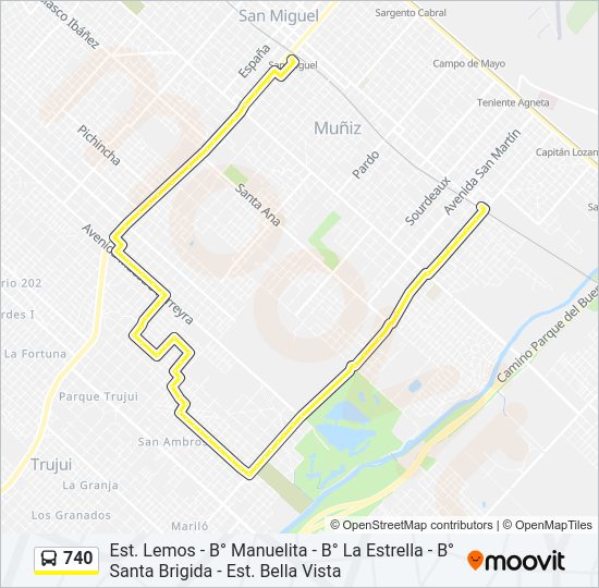 Mapa de 740 de Colectivo