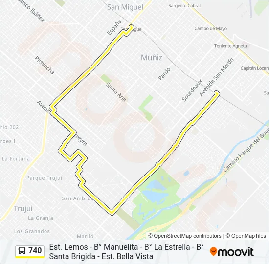 740 Colectivo Line Map