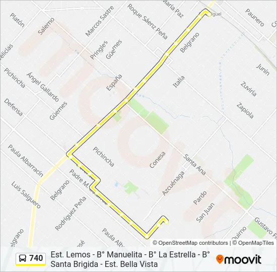 740 Colectivo Line Map