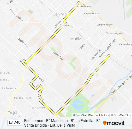 Mapa de 740 de Colectivo