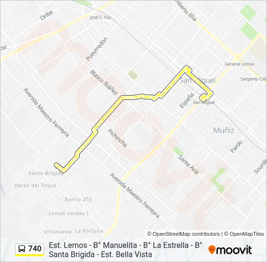 740 Colectivo Line Map
