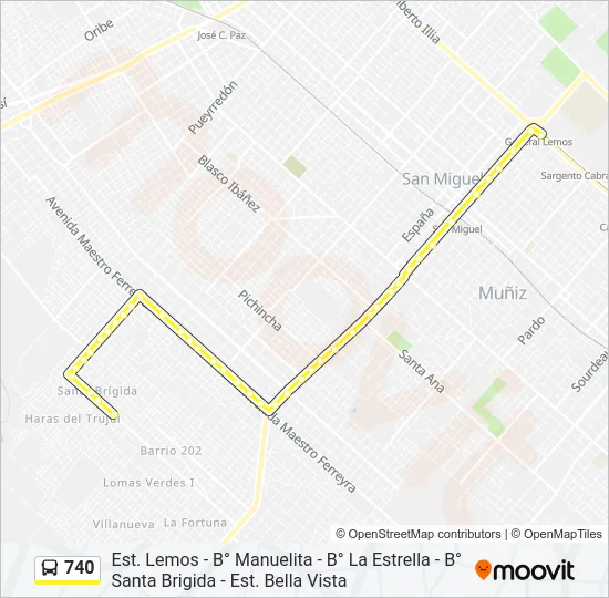 740 Colectivo Line Map