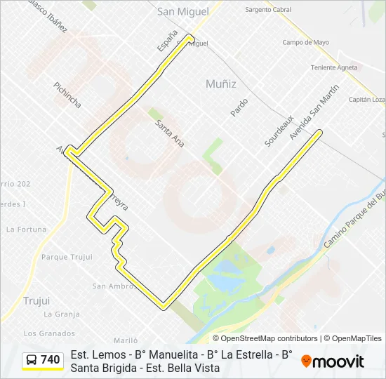 740 Colectivo Line Map