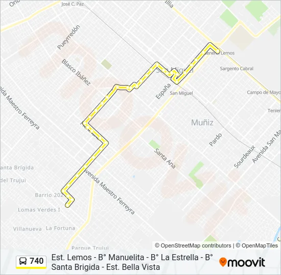 740 Colectivo Line Map
