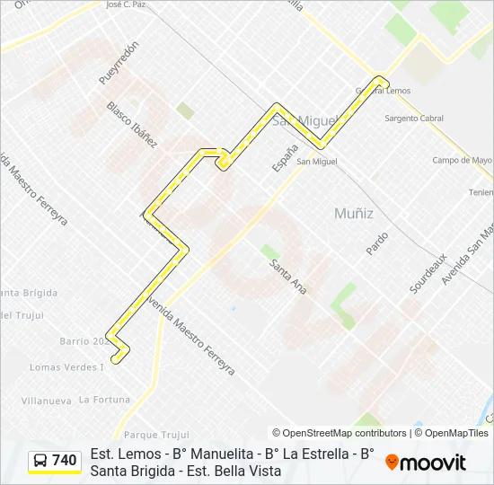 740 Colectivo Line Map
