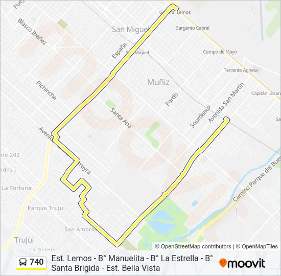 740 Colectivo Line Map