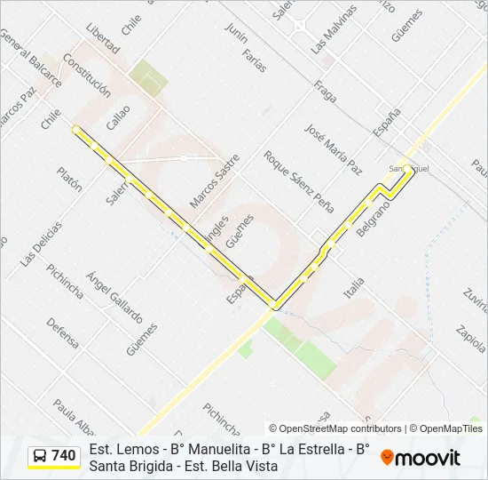 740 Colectivo Line Map