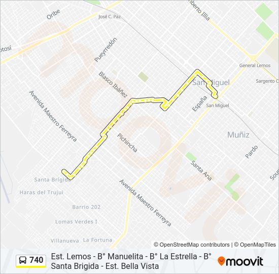 Mapa de 740 de Colectivo