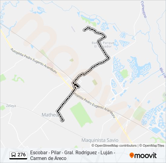 Mapa de 276 de Colectivo