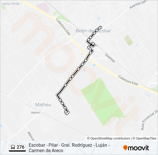 276 colectivo Line Map