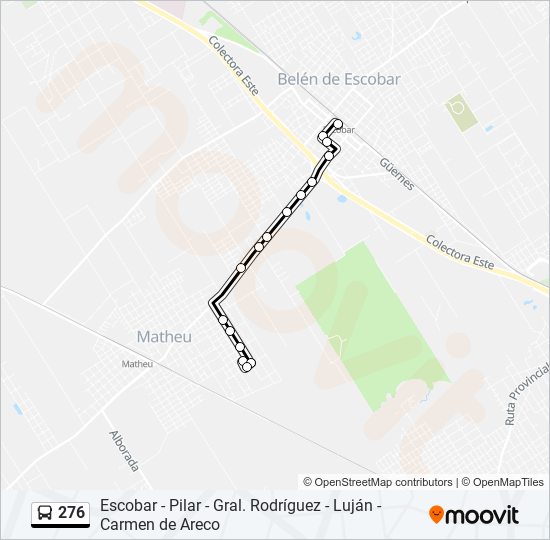 Mapa de 276 de Colectivo