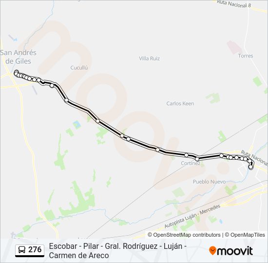 Mapa de 276 de Colectivo