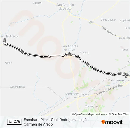 276 Colectivo Line Map