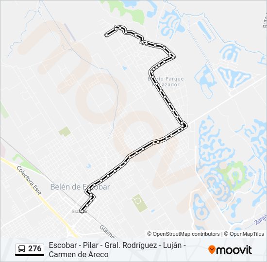 Mapa de 276 de Colectivo