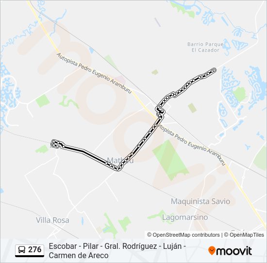 Mapa de 276 de Colectivo