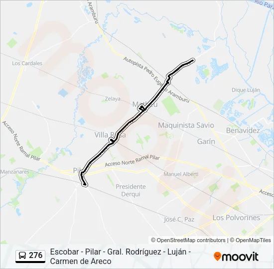 276 Colectivo Line Map
