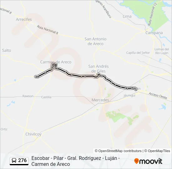 276 Colectivo Line Map