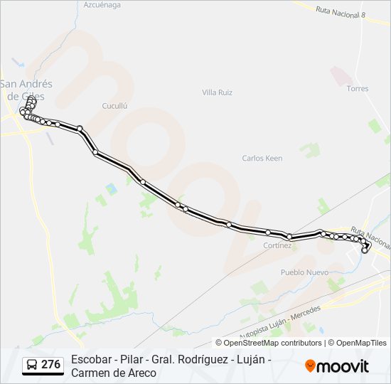 Mapa de 276 de Colectivo