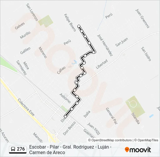 276 Colectivo Line Map