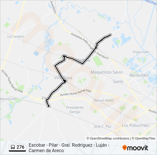 276 Colectivo Line Map