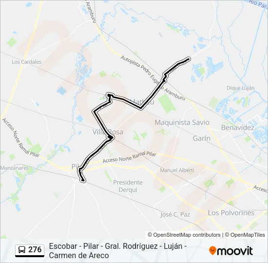 276 Colectivo Line Map