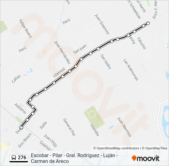 276 Colectivo Line Map
