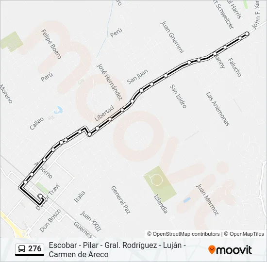 276 Colectivo Line Map