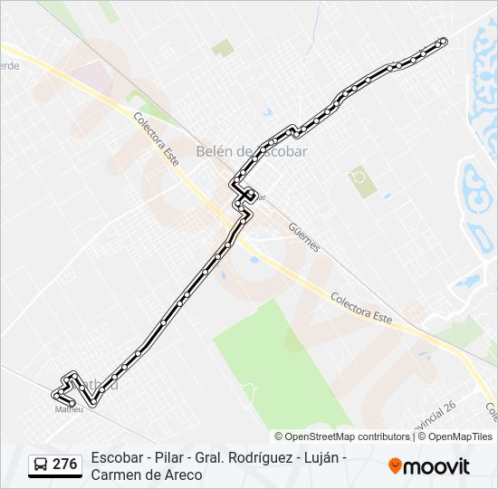 Mapa de 276 de Colectivo