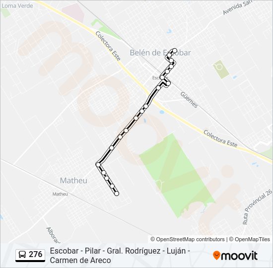 276 Colectivo Line Map