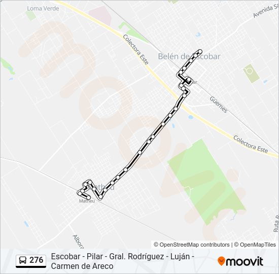 276 Colectivo Line Map