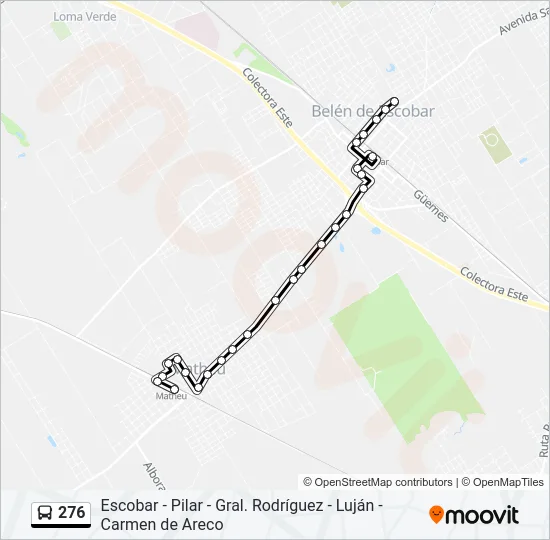 276 Colectivo Line Map