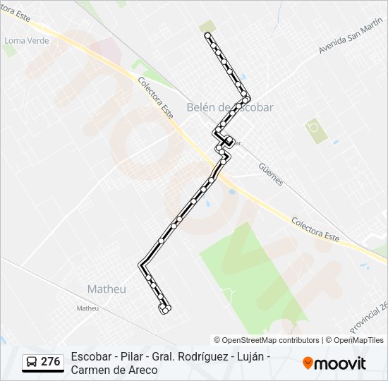 276 Colectivo Line Map